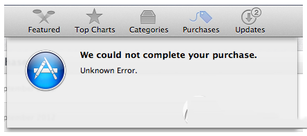 mac app store下载提示未知错误解决办法