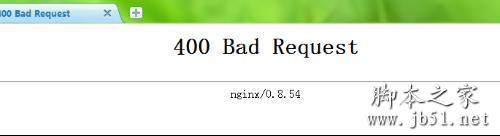 网页显示400 bad request