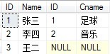 SQL多表连接查询