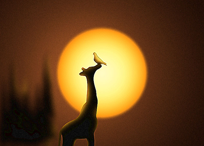 PS板画绘制教程：用形状工具轻松绘制一副唯美的夜色小鹿场景