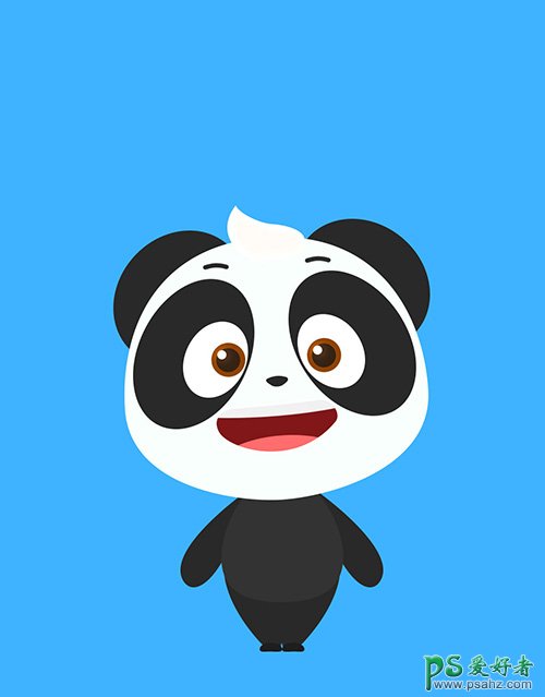 Photoshop手绘可爱萌萌达3D卡通熊猫失量图，可爱的熊猫素材图