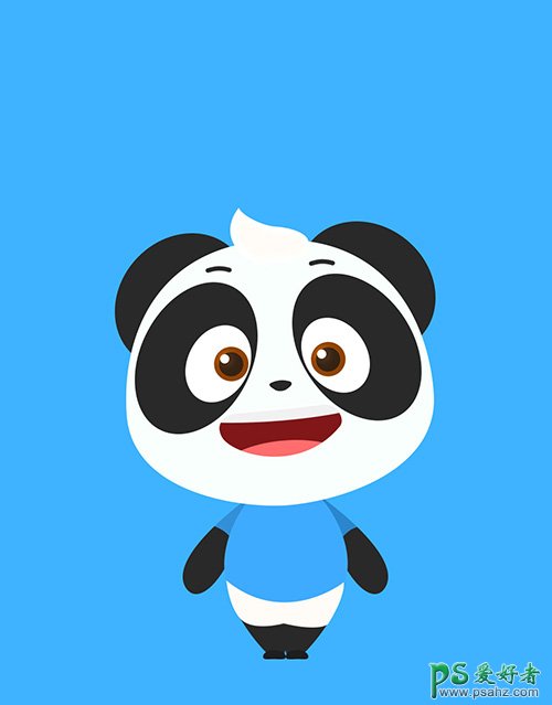 Photoshop手绘可爱萌萌达3D卡通熊猫失量图，可爱的熊猫素材图
