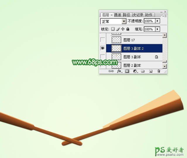 PS图片后期实例教程：制作一把清凉夏日水墨油纸扇-漂亮折扇失量