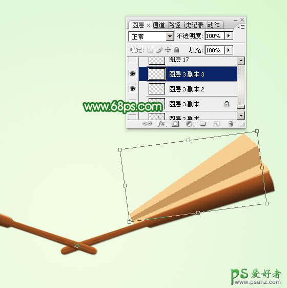 PS图片后期实例教程：制作一把清凉夏日水墨油纸扇-漂亮折扇失量