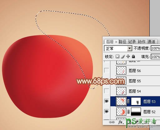 photoshop绘制精致的水晶红苹果，苹果绘制教程