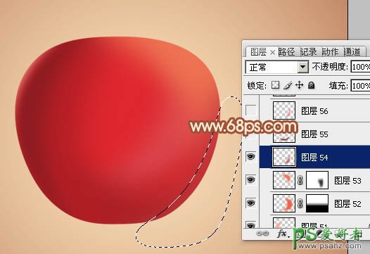 photoshop绘制精致的水晶红苹果，苹果绘制教程