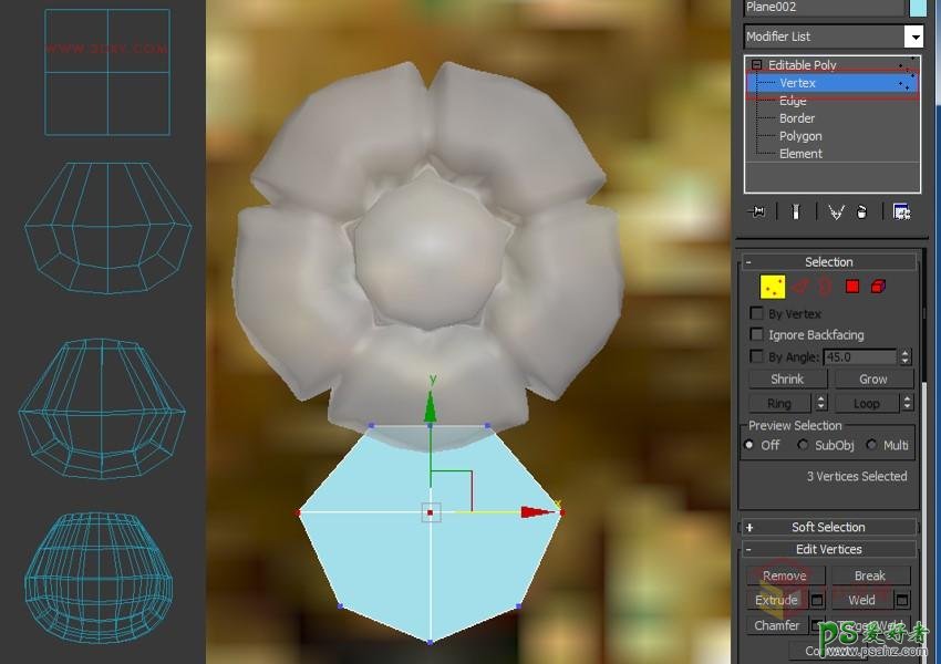 3DXMAX制作欧式古典风格的家具雕花模型。