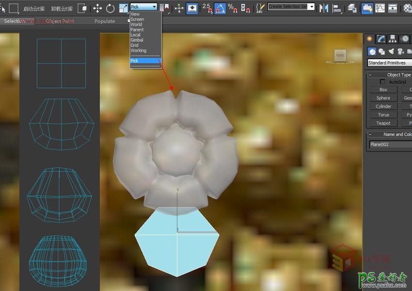 3DXMAX制作欧式古典风格的家具雕花模型。