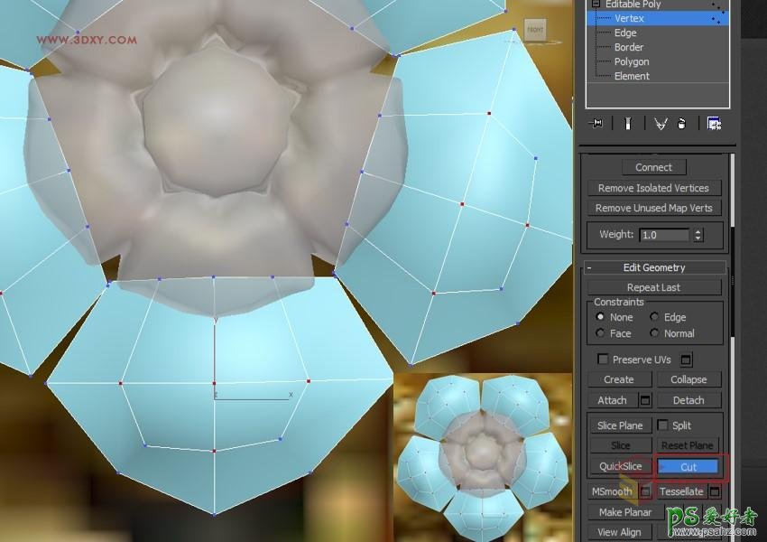 3DXMAX制作欧式古典风格的家具雕花模型。