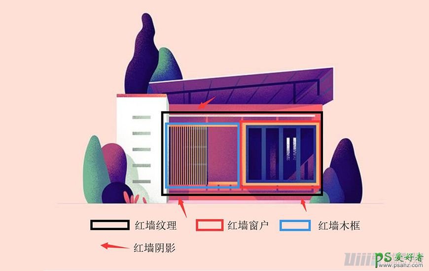 运用Illustrator形状工具和椭圆工具绘制渐变层次感建筑效果图。