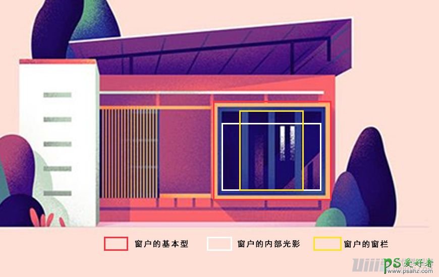 运用Illustrator形状工具和椭圆工具绘制渐变层次感建筑效果图。