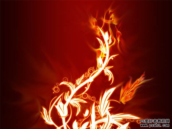 photoshop设计超酷的火焰火花花纹壁纸教程实例