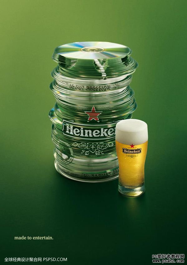 PS作品欣赏：创意的啤酒广告设计，啤酒平面广告设计作品