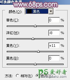 PS调色教程：把绿色草原上的美女调出淡黄的秋景风格