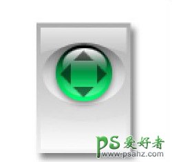 PS按扭制作教程：设计漂亮的梦幻绿色水晶按扭图标