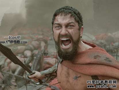 photoshop创意设计斯巴达300勇士怒吼的电影特效图片