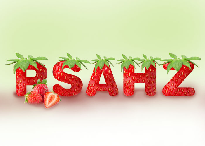 草莓个性文字，草莓字 PS个性文字设计 制作诱人的草莓特效文字