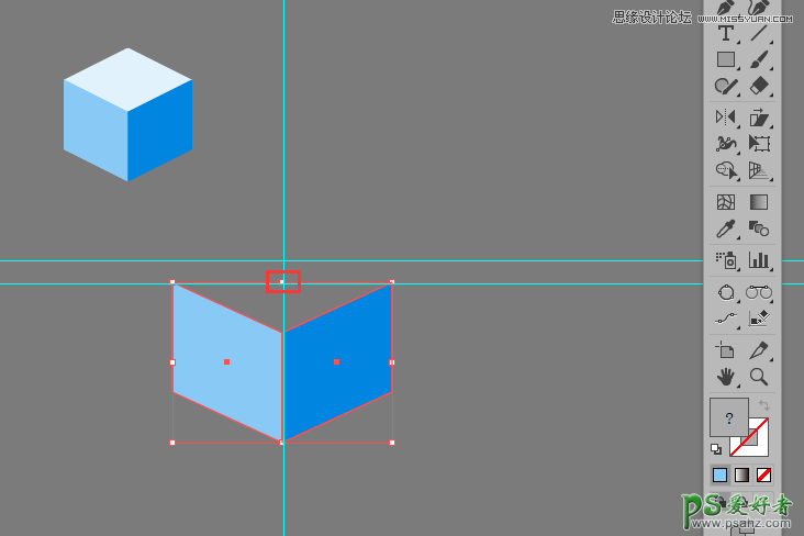 学习用Illustrator制作漂亮的三维立方体图案，正方体绘画的一些