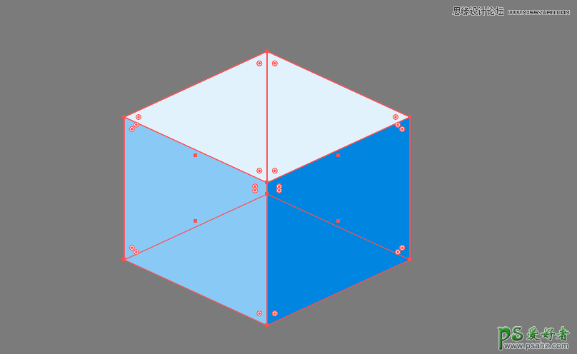 学习用Illustrator制作漂亮的三维立方体图案，正方体绘画的一些