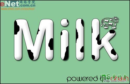 设计漂亮圆润的牛奶文字效果 PS文字特效教程
