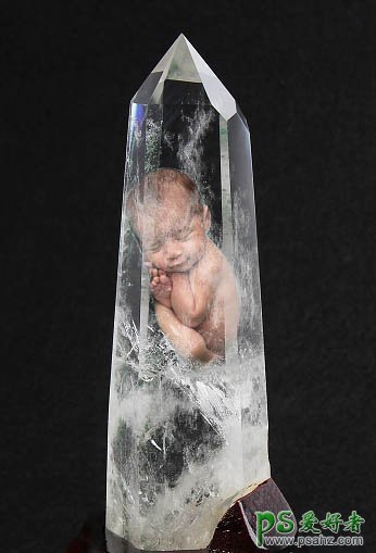 PS婴儿人像合成教程：把婴儿图片与冰凌溶图打造冰冻效果的小孩儿