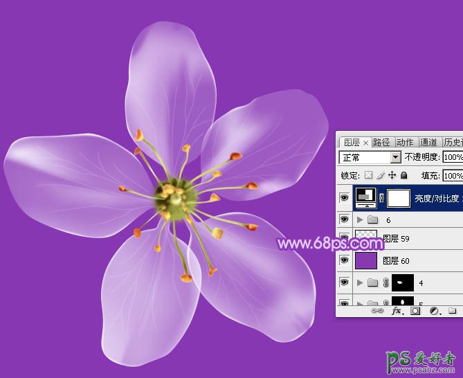 Ps茉莉花图片制作教程：设计一朵清香透明的茉莉花图片-花语