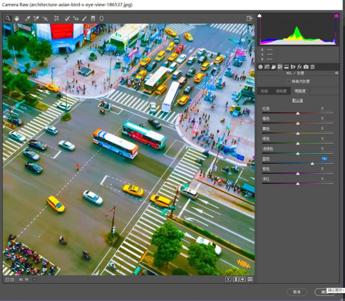Photoshop制作镜头微缩效果的城市场景图片，微缩模型城市图片。