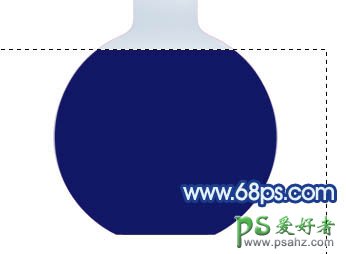 PS实例教程：制作一款化学用的玻璃容器，盛有蓝色液体的玻璃瓶