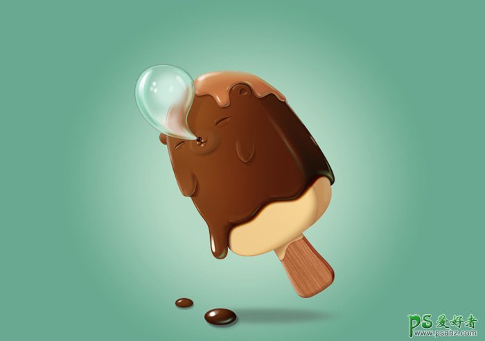 Photoshop手绘可爱萌萌的冰淇淋失量图，冰淇淋萌娃表情形象图片