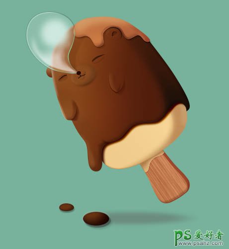 Photoshop手绘可爱萌萌的冰淇淋失量图，冰淇淋萌娃表情形象图片