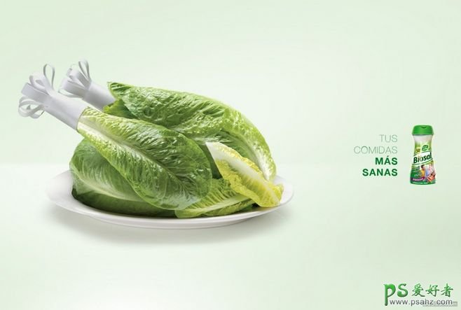 富含营养的蔬菜平面广告设计作品，创意蔬菜广告合成作品欣赏。