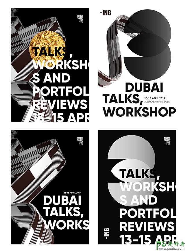 ING迪拜创意主题海报设计，大气时尚的迪拜视觉设计欣赏。