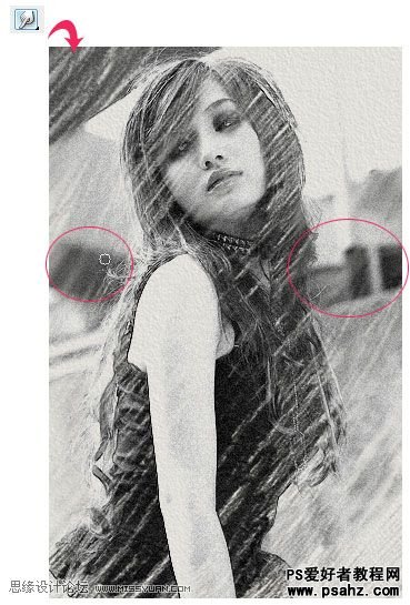 photoshop把美女照片制作成铅笔素描风格实例教程