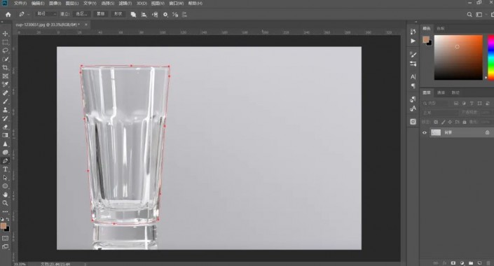 PS抠玻璃教程：教新手学习抠出具有通透感的玻璃杯子。