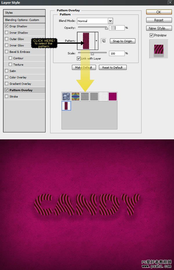 PS文字特效制作教程：设计质感紫色糖果字效果教程实例