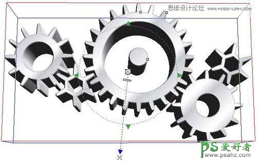 CorelDRAW手绘实例：绘制逼真的金属材料，立体金属齿轮失量图