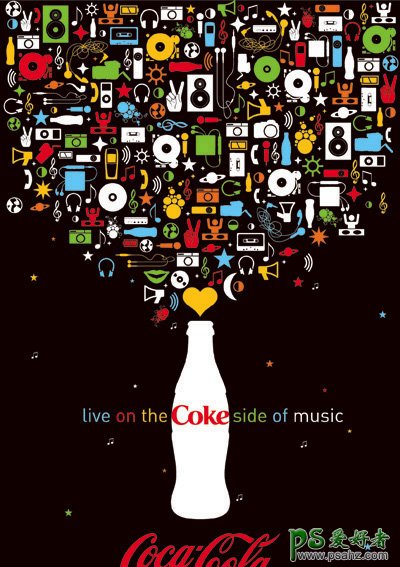 可口可乐创意非凡的色彩创意广告设计作品欣赏