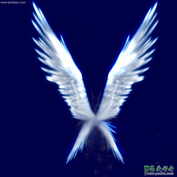 PS照片美化教程：给天使MM照片制作出梦幻的蓝色美女天使