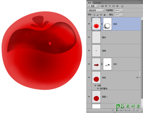 PS鼠绘水晶图片教程：绘制漂亮的晶莹剔透的红樱桃失量图素材
