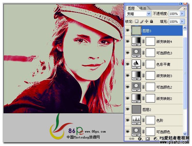 photoshop创意设计欧美波普风格美女头像效果教程