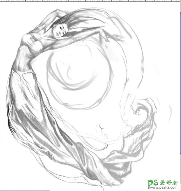 PS鼠绘教程：绘制漂亮的常娥奔月梦幻场景插画效果图教程