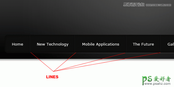 PS网页设计教程：设计漂亮的黑色风格移动APP应用类型网页