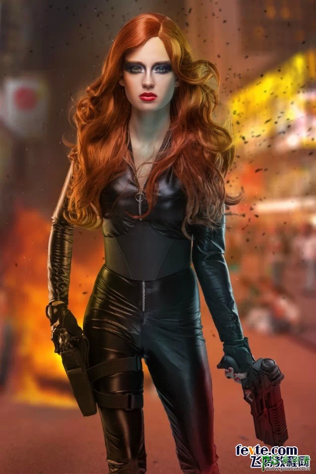 Photoshop合成一张科幻电影中霸气十足的未来女战士形象海报