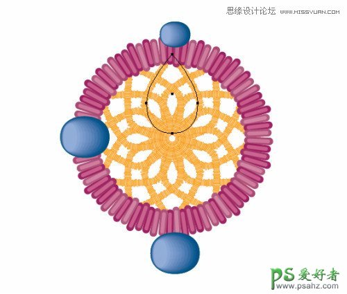 Illustrator手工制作复古风格的古典花艺吊坠，花朵吊坠