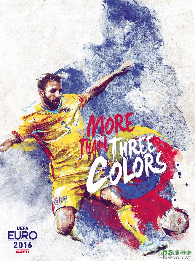 动感风格足球明星插画海报设计，世界足球动感球星海报宣传设计。