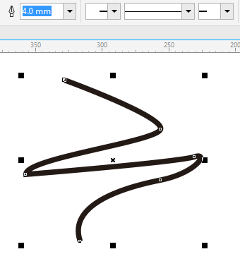 CorelDRAW X8基础教程：学习绘制轮廓线的粗细变化的方法