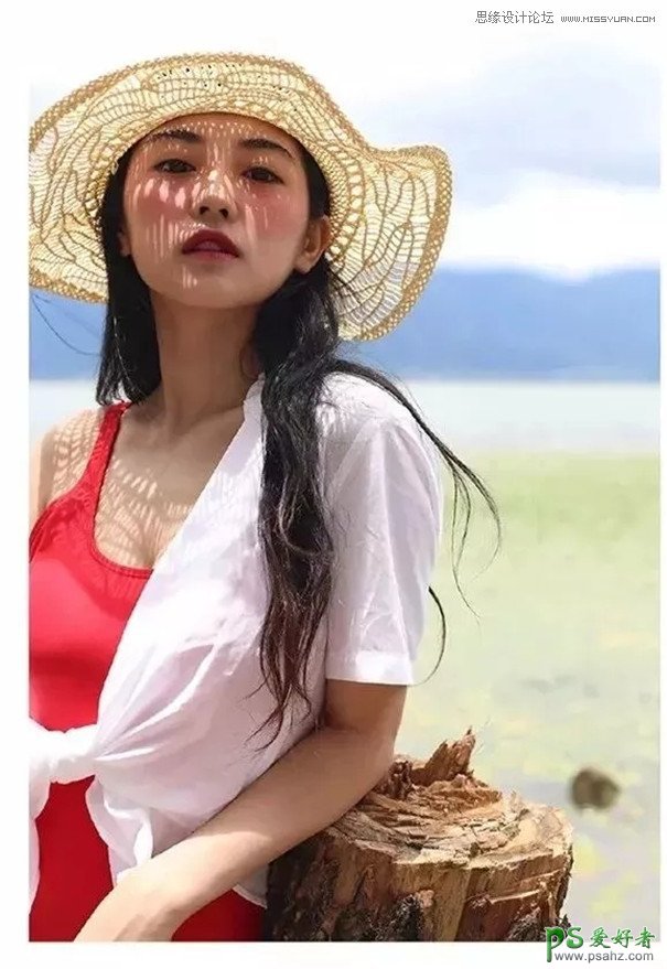 Photoshop结合LR工具给海滩美女写真照调出小清新风格的日系效果