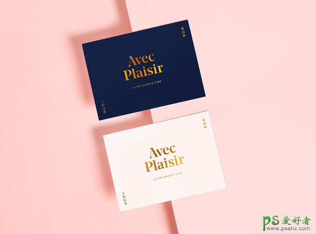 女性化的Avec Plaisir美味甜点宣传广告，创意甜品店品牌形象设计