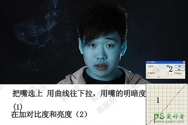 人像后期ps教程，把网友人像照片处理成阿凡达中的纳美人形象效果