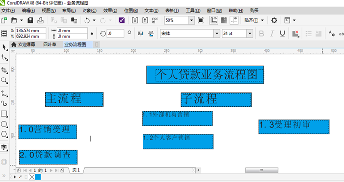 CorelDRAW办公技巧教程：学习绘制业务流程图，流程图制作。